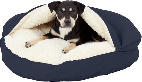Show full view: Snoozer Pet Products Cozy Cave Covered Cat & Dog Bed with Removable Cover, Navy, Large slide 5 of 8