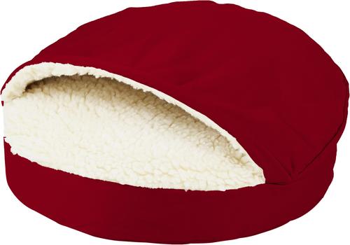 Show full view: Snoozer Pet Products Cozy Cave Covered Cat & Dog Bed with Removable Cover, Red, Large slide 4 of 8