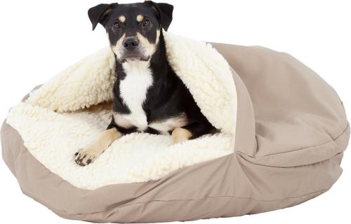 Show full view: Snoozer Pet Products Cozy Cave Orthopedic Covered Cat & Dog Bed with Removable Cover, Khaki, Large slide 5 of 8