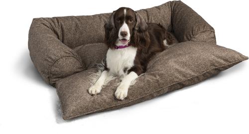 Show full view: Snoozer Pet Products Doggy Day Bolster Dog & Cat Bed with Removable Cover, Merlin Camel Brown, Large slide 4 of 7