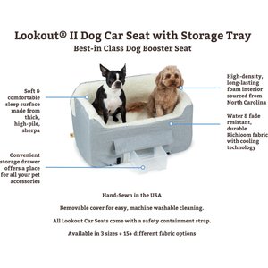Snoozer Pet Products Lookout 2 Dog Car Seat, Black Diamond, Medium