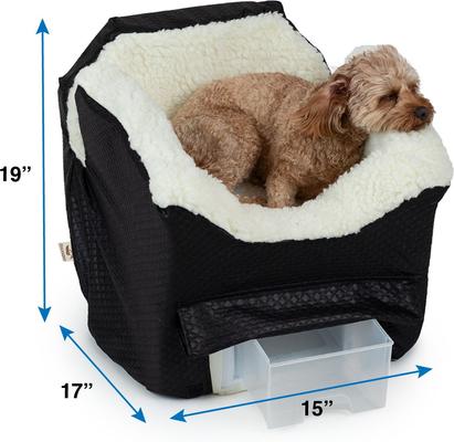 Show full view: Snoozer Pet Products Lookout 2 Dog Car Seat, Black Diamond, Small slide 3 of 7
