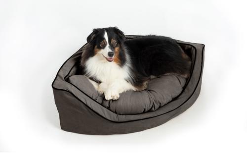 Show full view: Snoozer Pet Products Luxury Corner Bolster Dog Bed with Removable Cover, Anthracite, Small slide 2 of 5