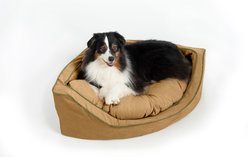 Snoozer Pet Products Luxury Corner Bolster Dog Bed with Removable Cover, Camel, Medium slide 2 of 4