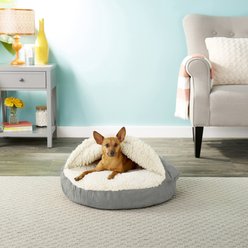 Snoozer Pet Products Luxury Cozy Cave Orthopedic Cat & Dog Bed with Removable Cover, Anthracite, Small