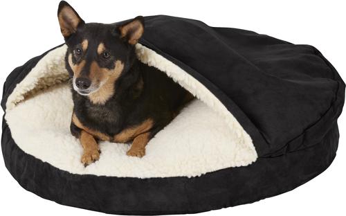 Show full view: Snoozer Pet Products Luxury Cozy Cave Orthopedic Cat & Dog Bed with Removable Cover, Black, Large slide 5 of 10