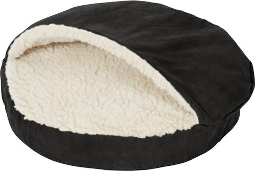 Show full view: Snoozer Pet Products Luxury Cozy Cave Orthopedic Cat & Dog Bed with Removable Cover, Black, Small slide 3 of 9