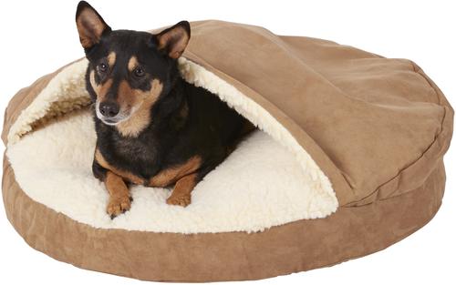 Show full view: Snoozer Pet Products Luxury Cozy Cave Orthopedic Cat & Dog Bed with Removable Cover, Camel, Large slide 4 of 9
