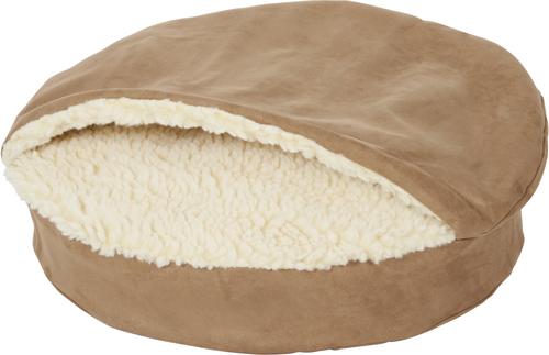 Show full view: Snoozer Pet Products Luxury Cozy Cave Orthopedic Cat & Dog Bed with Removable Cover, Camel, Small slide 3 of 9