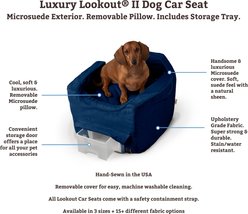Snoozer Pet Products Luxury Lookout II Micro Suede Dog & Cat Car Seat, Black, Medium slide 2 of 6