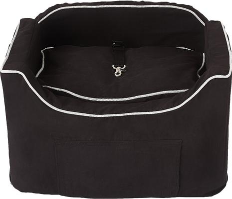 Show full view: Snoozer Pet Products Luxury Lookout II Micro Suede Dog & Cat Car Seat, Black, Medium slide 5 of 10