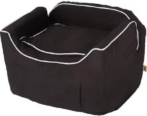 Show full view: Snoozer Pet Products Luxury Lookout II Micro Suede Dog & Cat Car Seat, Black, Medium slide 3 of 10