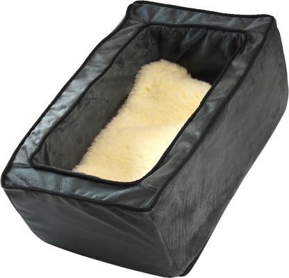 Show full view: Snoozer Pet Products Luxury Microfiber Console Dog & Cat Car Seat, Anthracite, Small slide 2 of 6