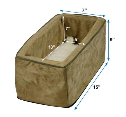 Show full view: Snoozer Pet Products Luxury Microfiber Console Dog & Cat Car Seat, Camel, Small slide 2 of 6
