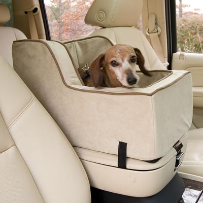 Show full view: Snoozer Pet Products Luxury Microfiber High Back Console Dog & Cat Car Seat, Buckskin slide 1 of 7