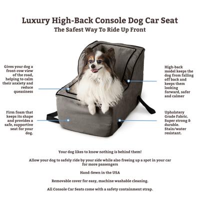 Show full view: Snoozer Pet Products Luxury Microfiber High Back Console Dog & Cat Car Seat, Buckskin slide 2 of 7