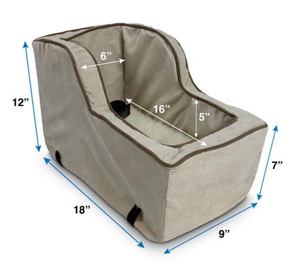 Show full view: Snoozer Pet Products Luxury Microfiber High Back Console Dog & Cat Car Seat, Buckskin slide 4 of 7
