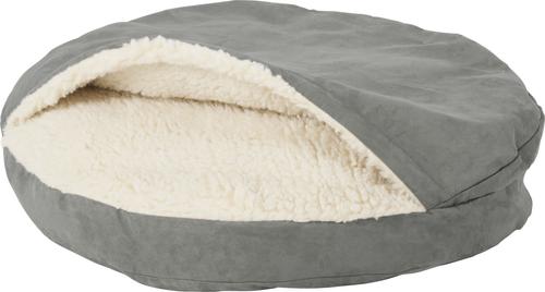 Show full view: Snoozer Pet Products Luxury Microsuede Cozy Cave Dog & Cat Bed, Anthracite, Large slide 3 of 8