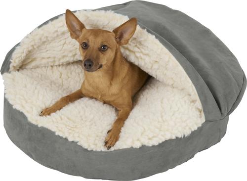 Show full view: Snoozer Pet Products Luxury Microsuede Cozy Cave Dog & Cat Bed, Anthracite, Small slide 4 of 8