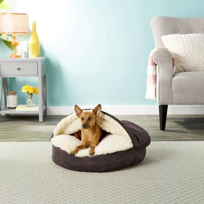 Show full view: Snoozer Pet Products Luxury Microsuede Cozy Cave Dog & Cat Bed, Hot Fudge, Small slide 1 of 8