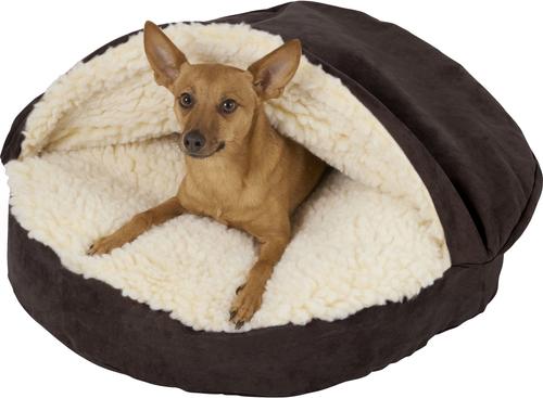 Show full view: Snoozer Pet Products Luxury Microsuede Cozy Cave Dog & Cat Bed, Hot Fudge, Small slide 4 of 8