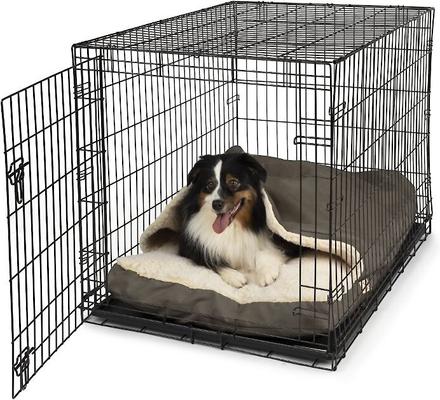 Show full view: Snoozer Pet Products Luxury Microsuede Crate Cozy Cave Covered Dog Bed with Removable Cover, Anthracite, Small slide 2 of 2