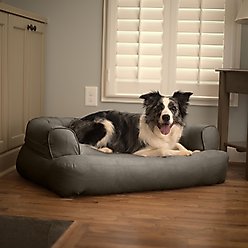 Snoozer Pet Products Luxury Orthopedic Bolster Dog Bed with Removable Cover, Anthracite, Large