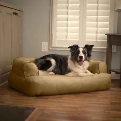 Show full view: Snoozer Pet Products Luxury Orthopedic Bolster Dog Bed with Removable Cover, Camel, Large slide 1 of 5