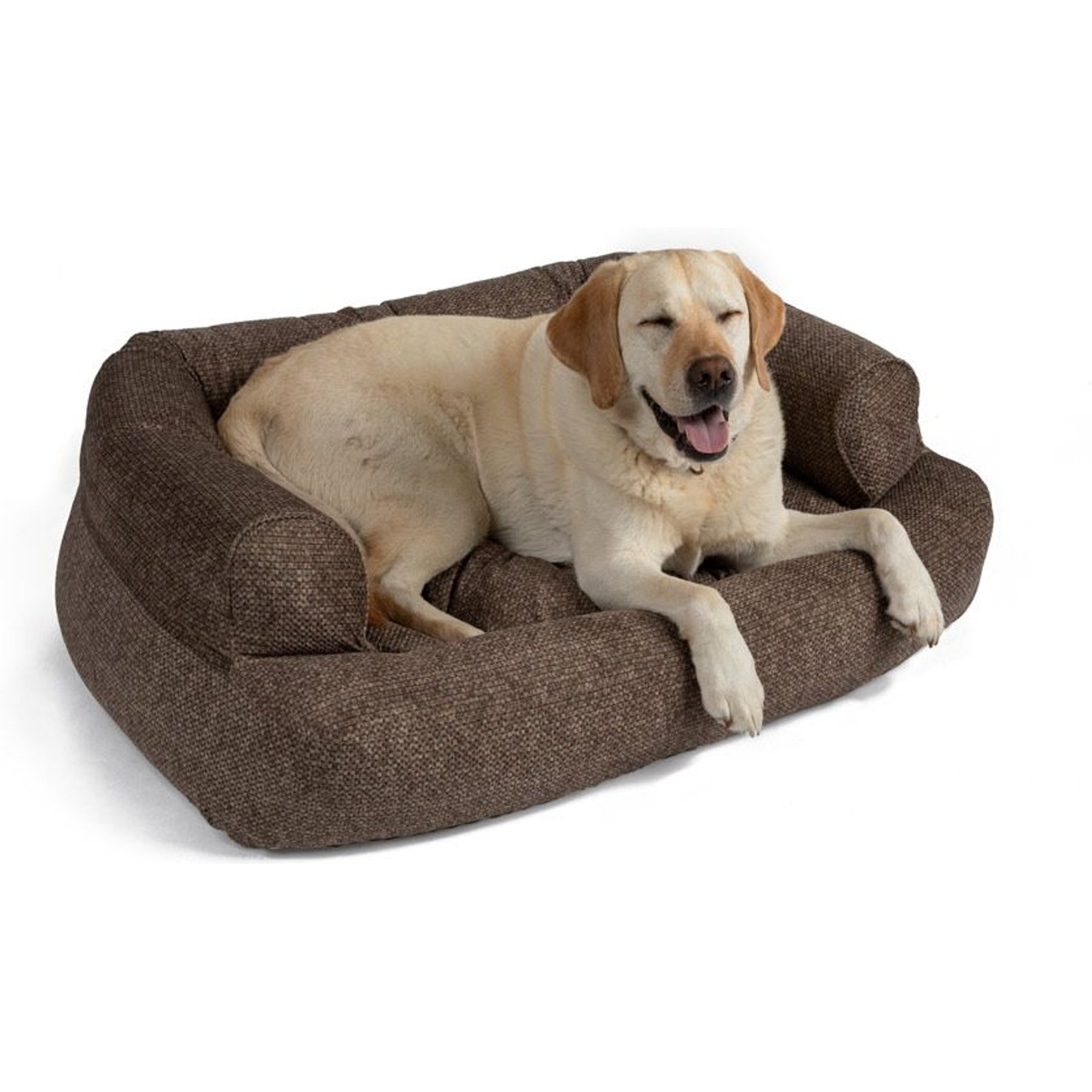 Snoozer Pet Products Luxury Orthopedic Bolster Dog Bed with Removable Cover, Merlin Camel, Small