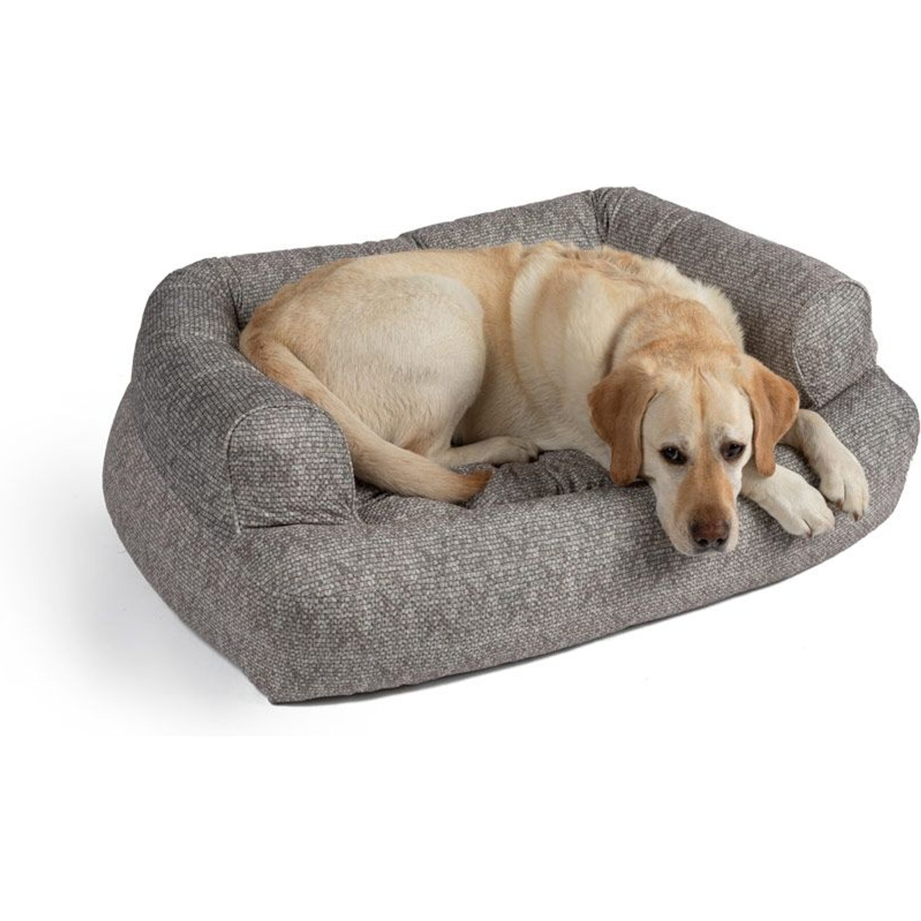 Snoozer Pet Products Luxury Orthopedic Bolster Dog Bed with Removable Cover, Merlin Linen, Large