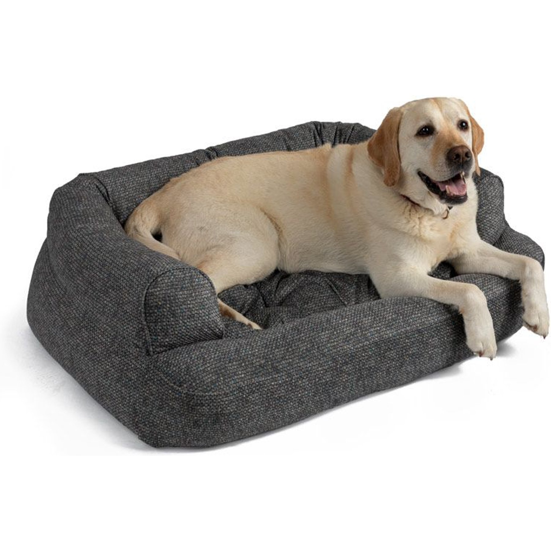 Snoozer Pet Products Luxury Orthopedic Bolster Dog Bed with Removable Cover, Merlin Pewter, X-Large