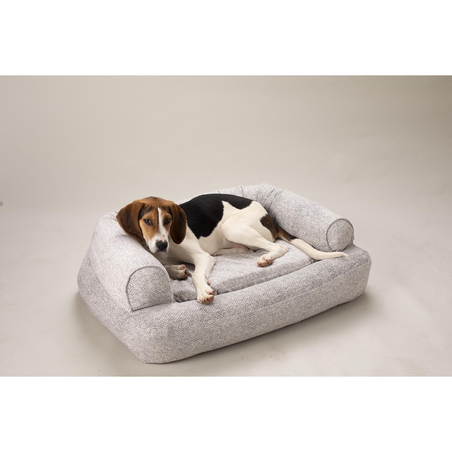 Snoozer Pet Products Luxury Orthopedic Bolster Dog Bed with Removable Cover, Palmer Dove, Small