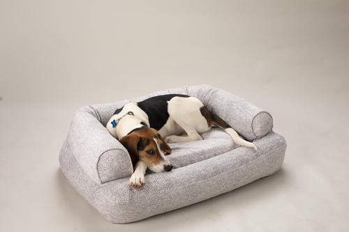 Show full view: Snoozer Pet Products Luxury Orthopedic Bolster Dog Bed with Removable Cover, Palmer Dove, X-Large slide 4 of 7