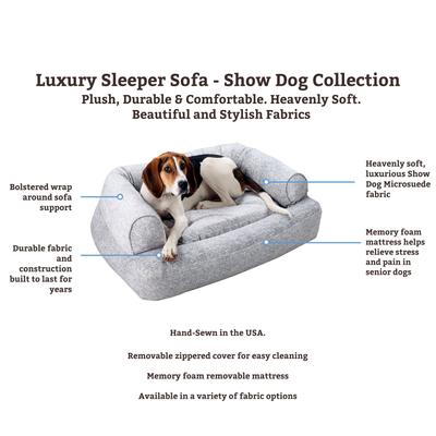 Show full view: Snoozer Pet Products Luxury Orthopedic Bolster Dog Bed with Removable Cover, Palmer Dove, X-Large slide 5 of 7