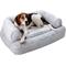 Show in main carousel: Snoozer Pet Products Luxury Orthopedic Bolster Dog Bed with Removable Cover, Palmer Dove, X-Large slide 2 of 7