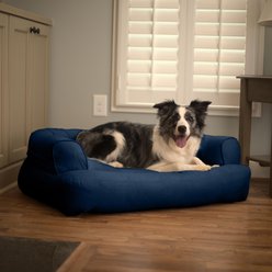 Snoozer Pet Products Luxury Orthopedic Bolster Dog Bed with Removable Cover, Sapphire, Large