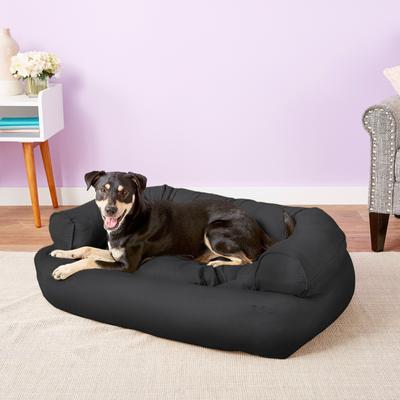 Show full view: Snoozer Pet Products Luxury Overstuffed Cat & Dog Bed with Removable Cover, Black, Large slide 1 of 9