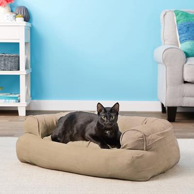 Show full view: Snoozer Pet Products Luxury Overstuffed Cat & Dog Bed with Removable Cover, Buckskin, Small slide 6 of 10