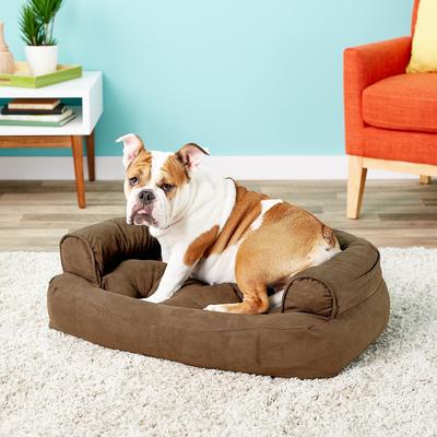Show full view: Snoozer Pet Products Luxury Overstuffed Cat & Dog Bed with Removable Cover, Camel, Small slide 1 of 10