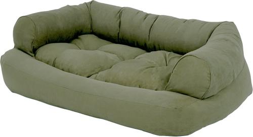 Show full view: Snoozer Pet Products Luxury Overstuffed Cat & Dog Bed with Removable Cover, Olive, X-Large slide 3 of 9