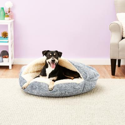 Show full view: Snoozer Pet Products Microsuede Cozy Cave Dog & Cat Bed, Palmer Indigo, Large slide 1 of 10