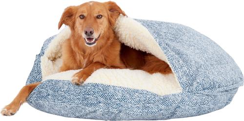 Show full view: Snoozer Pet Products Microsuede Cozy Cave Dog & Cat Bed, Palmer Indigo, Large slide 5 of 10