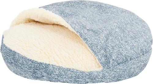 Show full view: Snoozer Pet Products Microsuede Cozy Cave Dog & Cat Bed, Palmer Indigo, Large slide 4 of 10