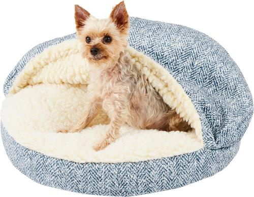 Show full view: Snoozer Pet Products Microsuede Cozy Cave Dog & Cat Bed, Palmer Indigo, Small slide 5 of 10