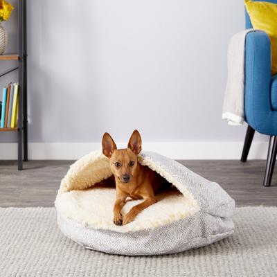 Show full view: Snoozer Pet Products Orthopedic Microsuede Cozy Cave Dog & Cat Bed, Palmer Dove, Small slide 1 of 8