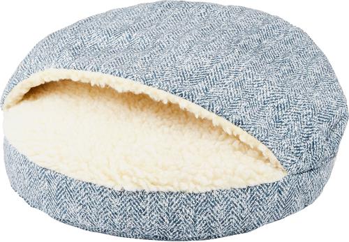Show full view: Snoozer Pet Products Orthopedic Microsuede Cozy Cave Dog & Cat Bed, Palmer Indigo, Small slide 3 of 7