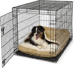 Snoozer Pet Products Poly Cotton Crate Cozy Cave Covered Dog Bed with Removable Cover, Khaki, Small slide 2 of 2