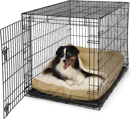 Show full view: Snoozer Pet Products Poly Cotton Crate Cozy Cave Covered Dog Bed with Removable Cover, Khaki, X-Large slide 2 of 2