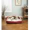 Show in main carousel: Snoozer Pet Products Poly Cotton Rectangle Cozy Cave Covered Dog Bed with Removable Cover, Red, Large slide 1 of 6