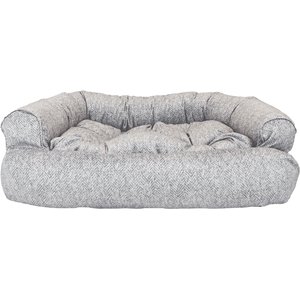 Snoozer Pet Products Premium Microsuede Overstuffed Sofa, Gray, Small